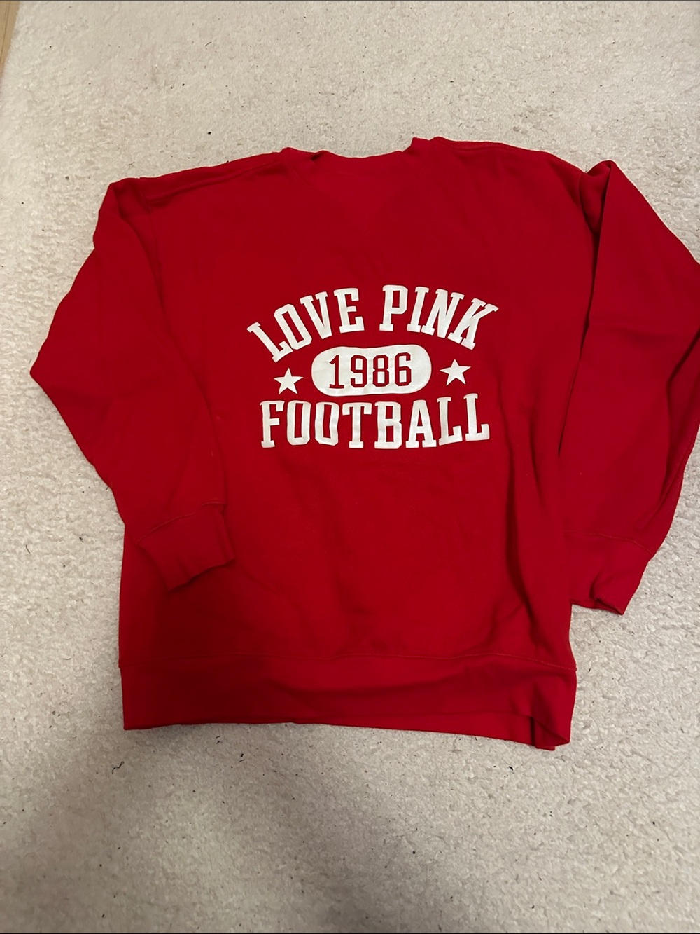 PINK Victoria's Secret Red Crewneck Sweater